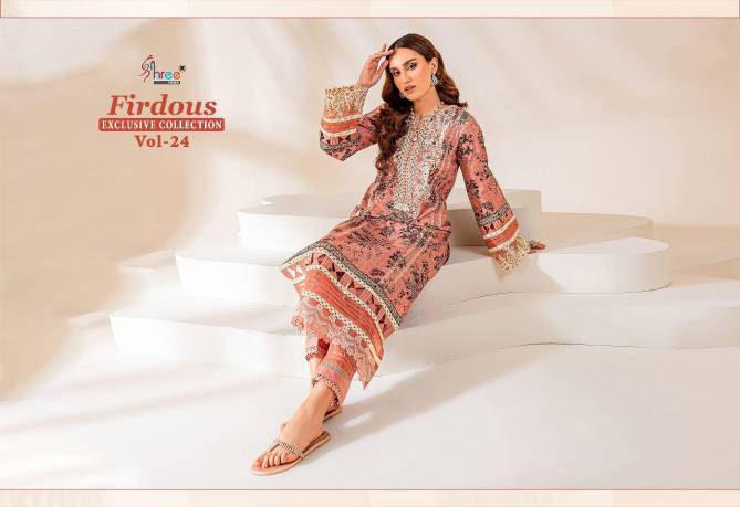 Shree Firdous Exclusive Collection Vol 24 Designer Wholesale Pakistani Suits
